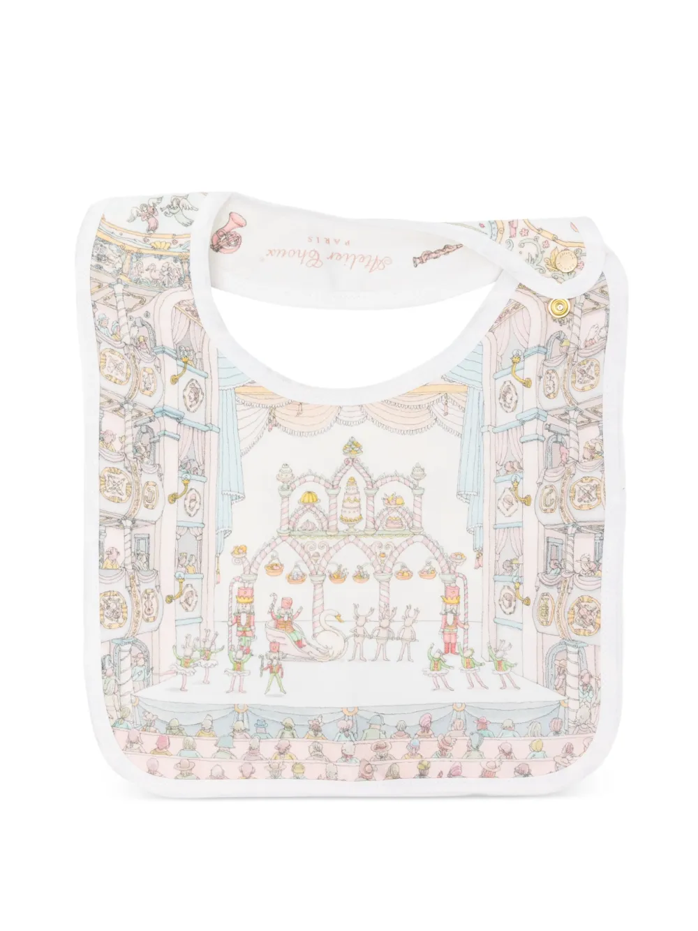Atelier Choux printed bib - Weiß
