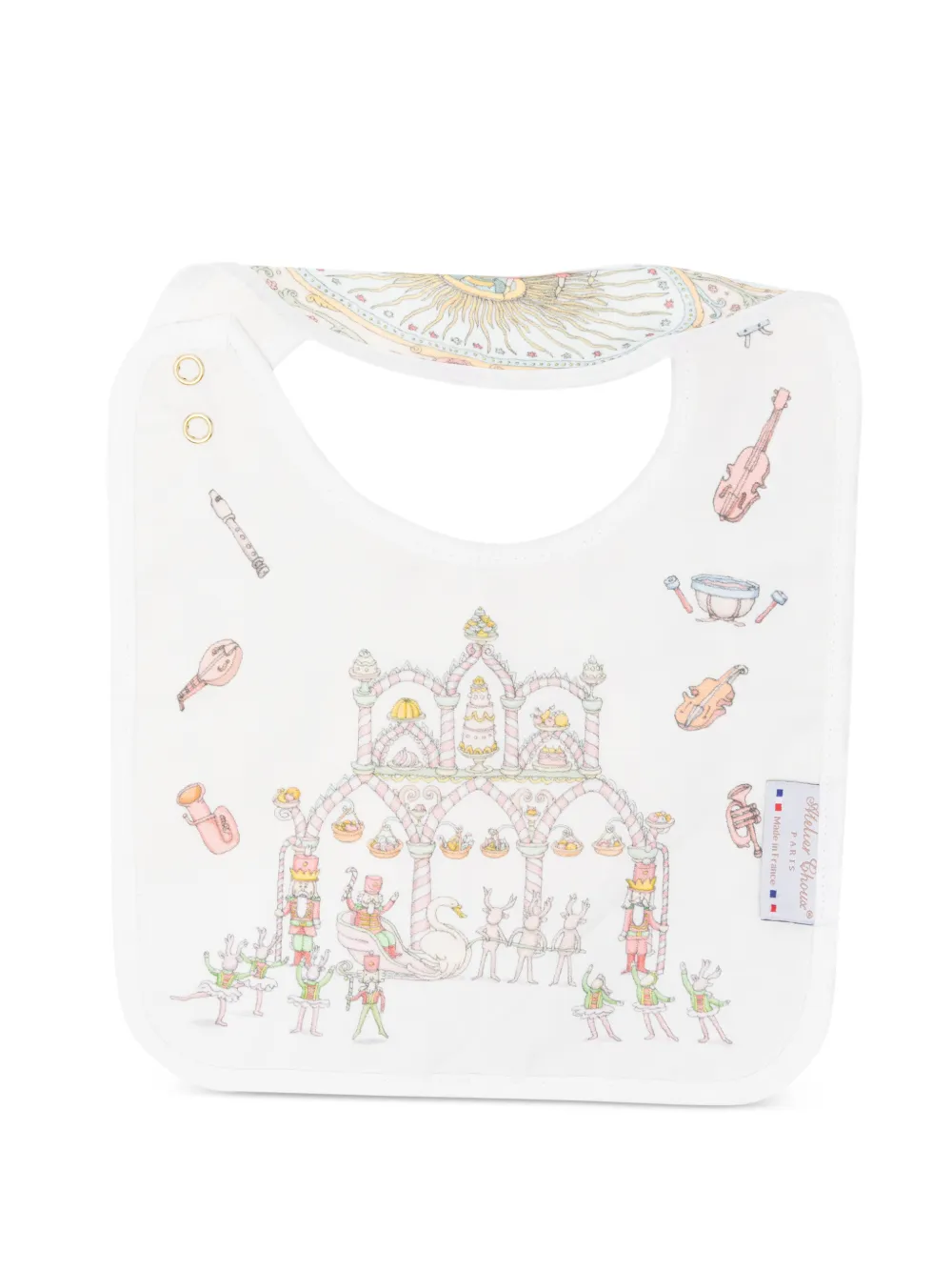 Atelier Choux Slabbetje met print Wit