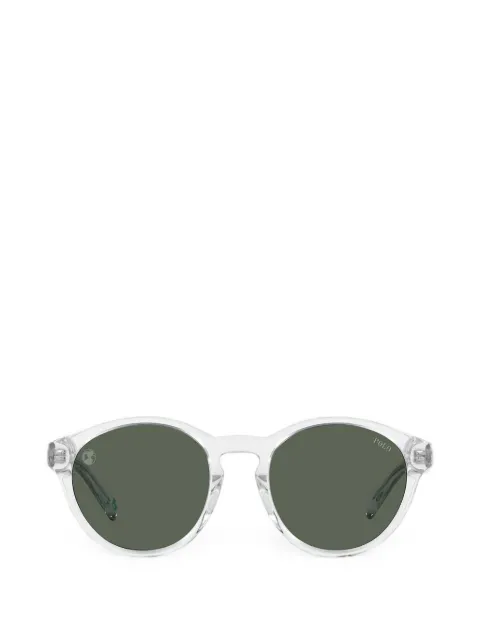POLO RALPH LAUREN KIDS logo-plaque round-frame sunglasses