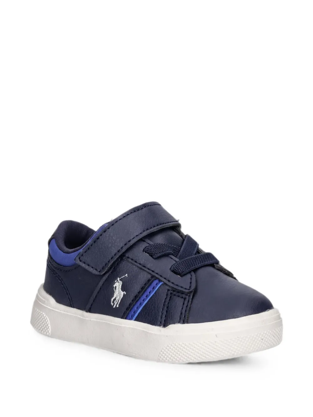 POLO RALPH LAUREN KIDS logo strap sneakers - Blu