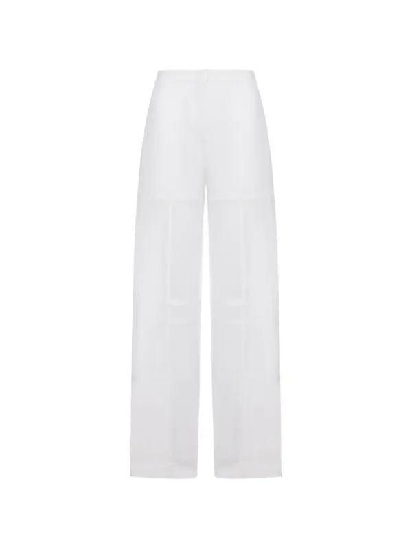 Jil Sander Panelled Trousers in White