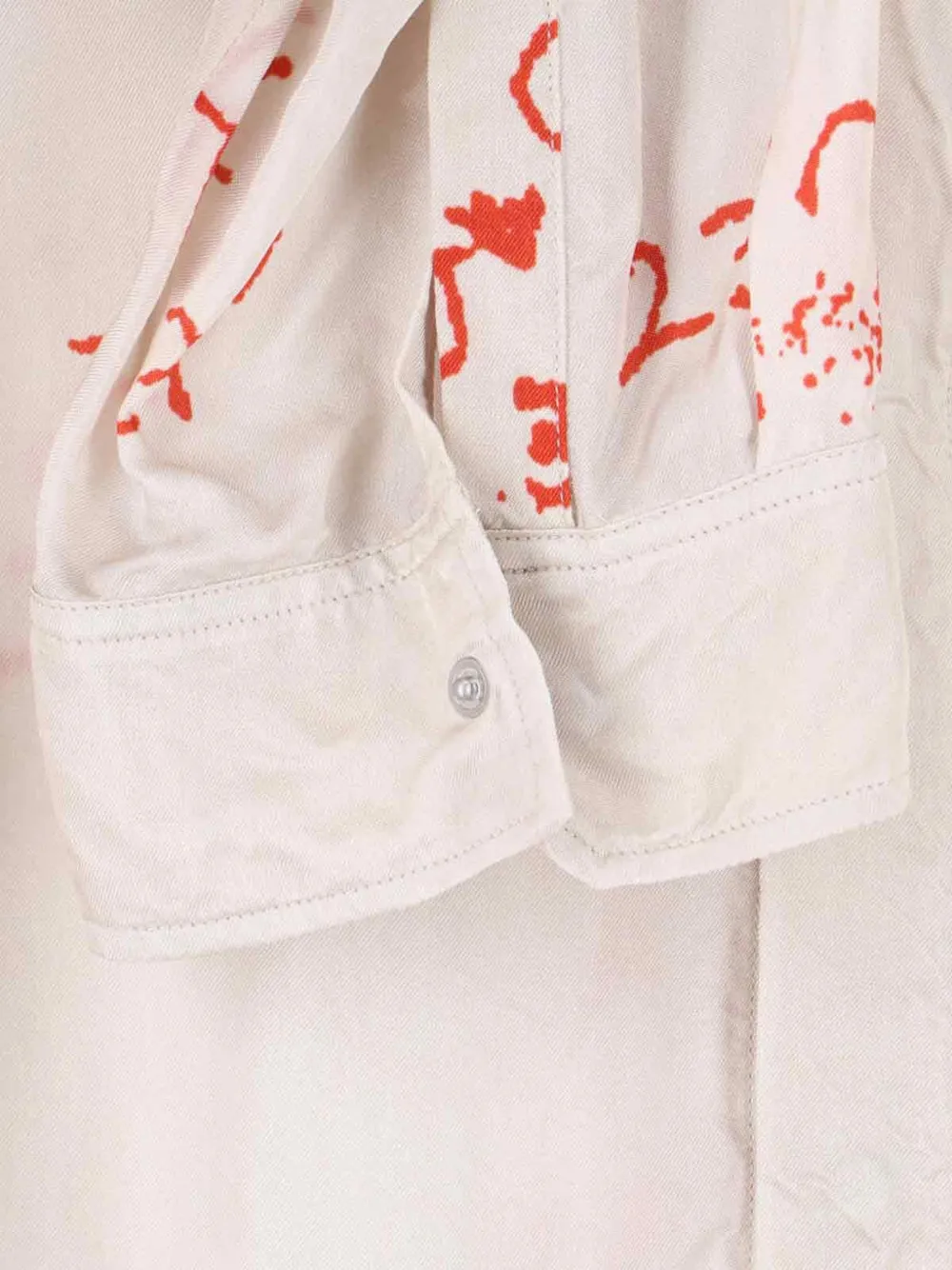 Rick Owens Overhemd met lange mouwen en grafische print Beige