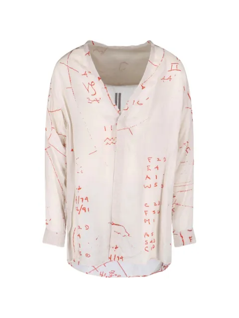 Rick Owens graphic long-sleeve shirt