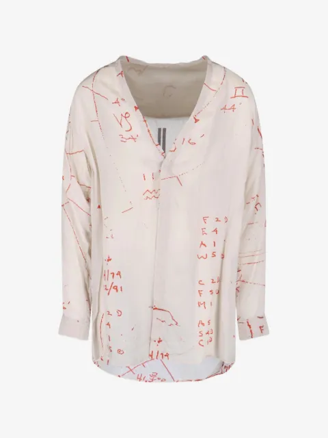 Rick Owens graphic long-sleeve shirt