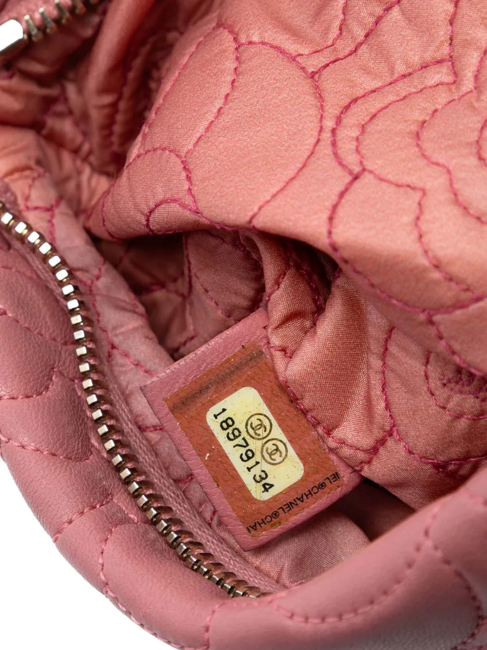 2013-2014 Embossed Lambskin Camellia Chain Pochette Shoulder Bag