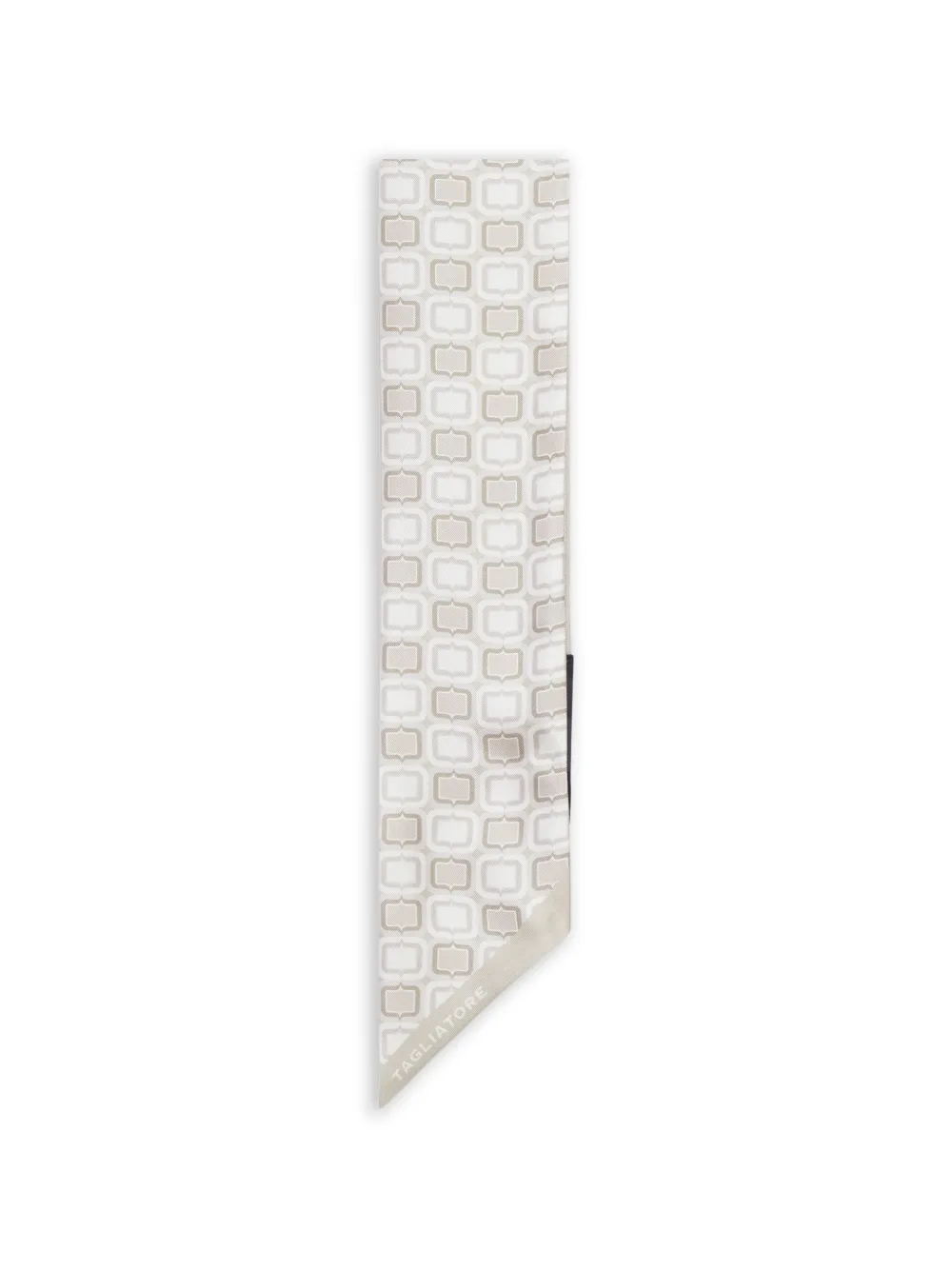 Tagliatore Sjaal met geometrische print Beige