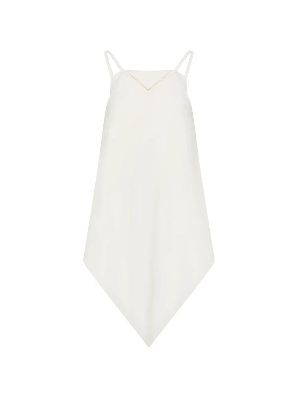 Balenciaga asymmetric square-neckl top - Toni neutri