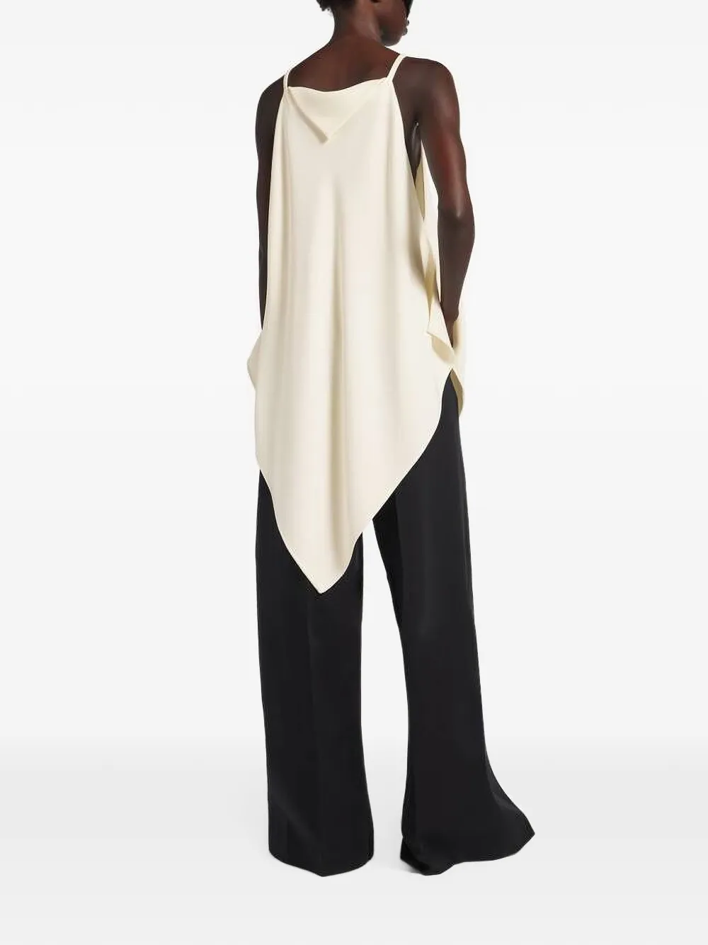 Balenciaga Blouse met spaghettibandjes en V-hals Beige