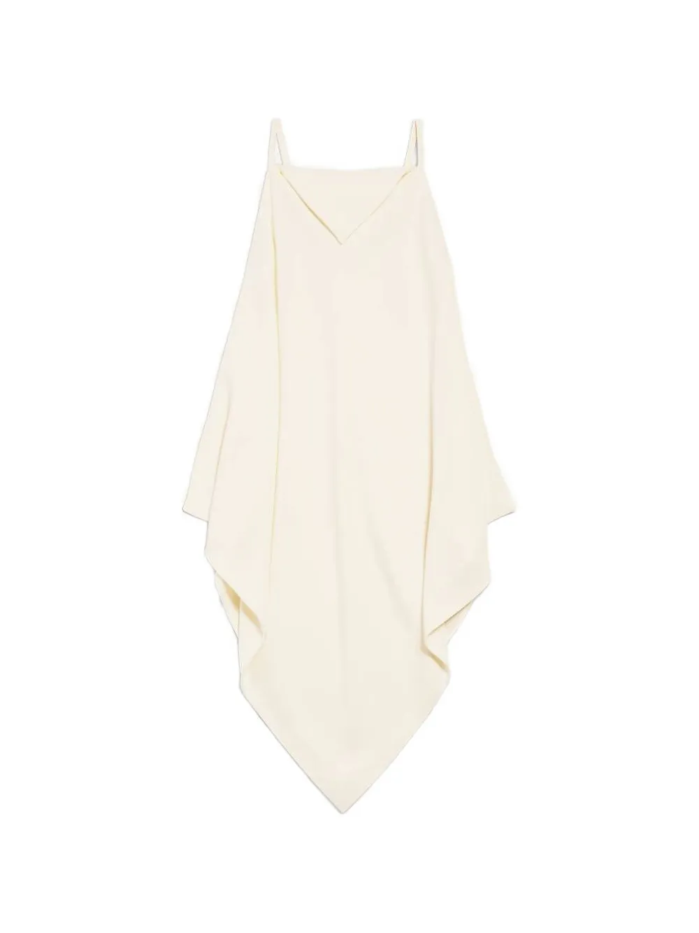 Balenciaga asymmetric square-neckl top - Toni neutri