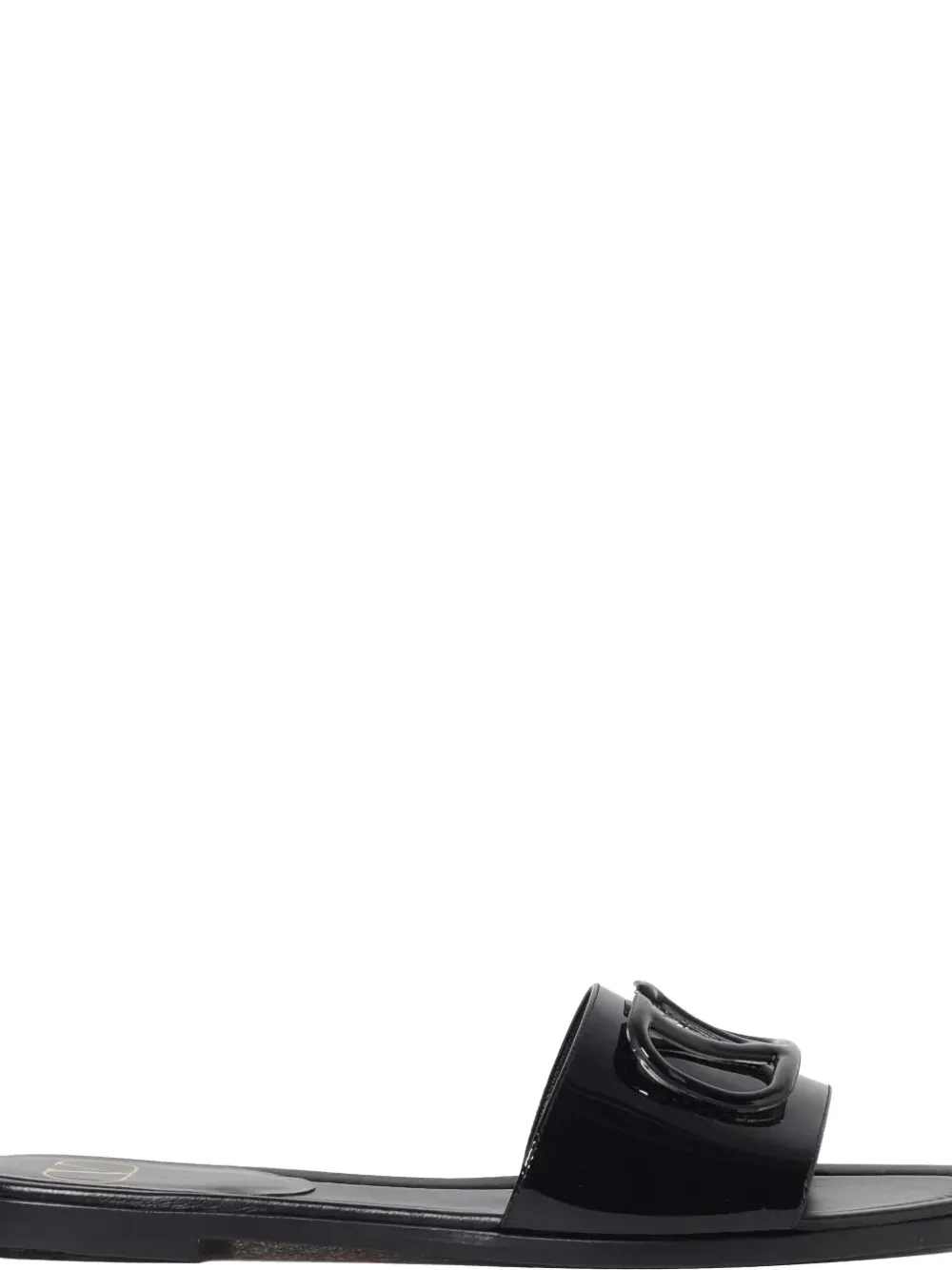 Valentino Garavani VLogo Signature patent sandals Zwart