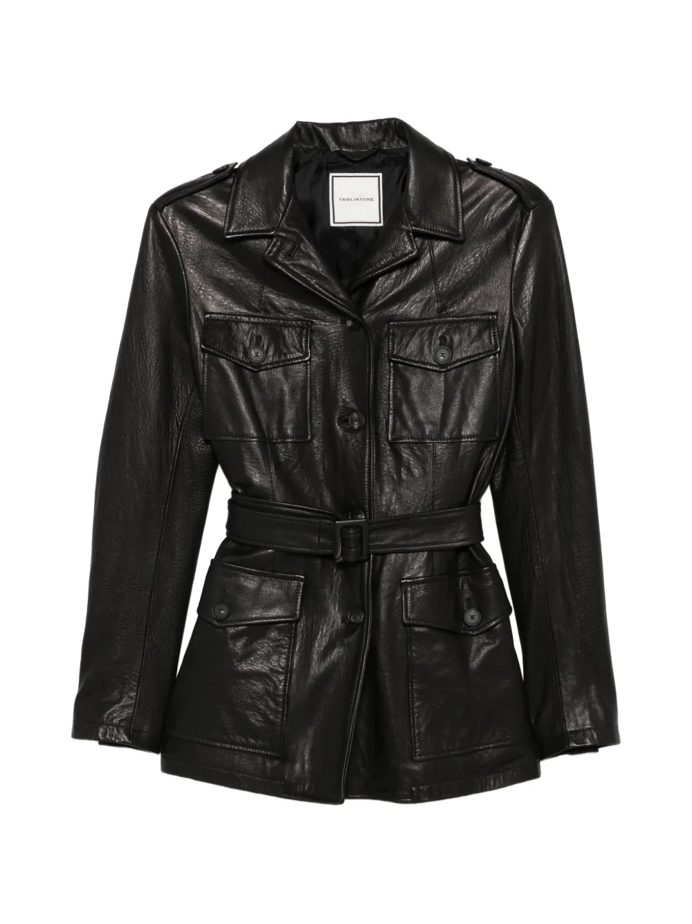 Tagliatore leather jacket - Schwarz