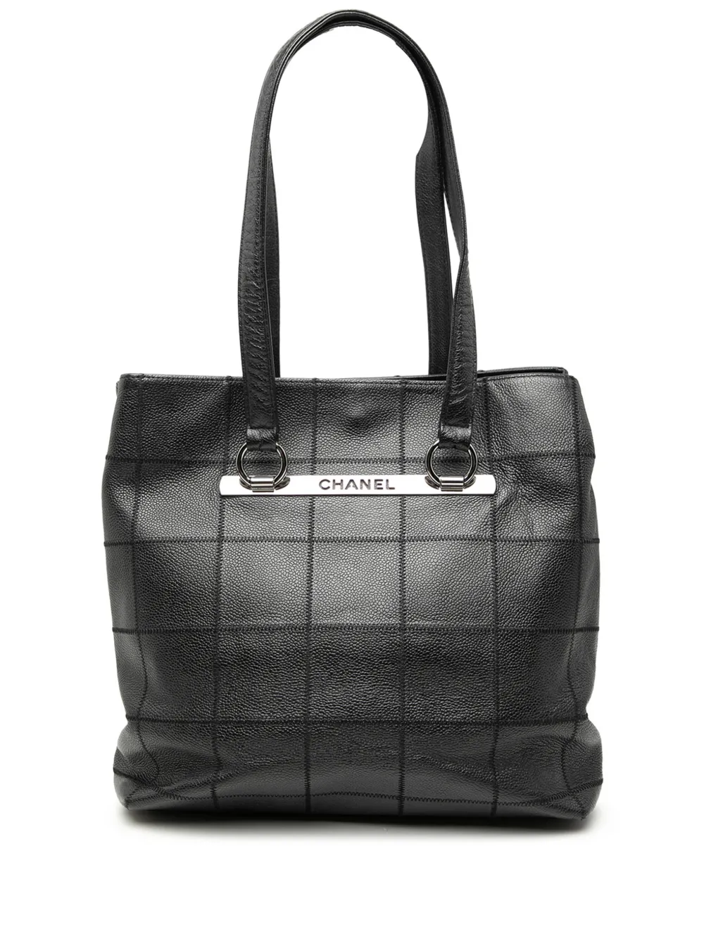 CHANEL Pre-Owned 2005-2006 Choco Bar Caviar tote bag - Nero