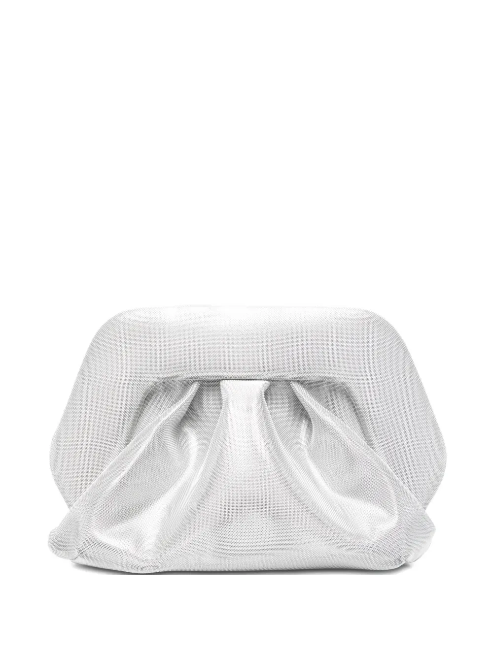 Themoirè magnetic-fastening clutch bag - Argento