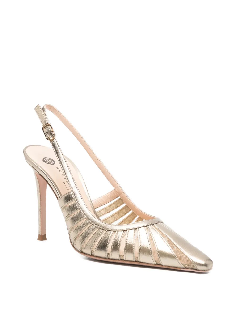 Roberto Festa cut-out slingback sandals Goud