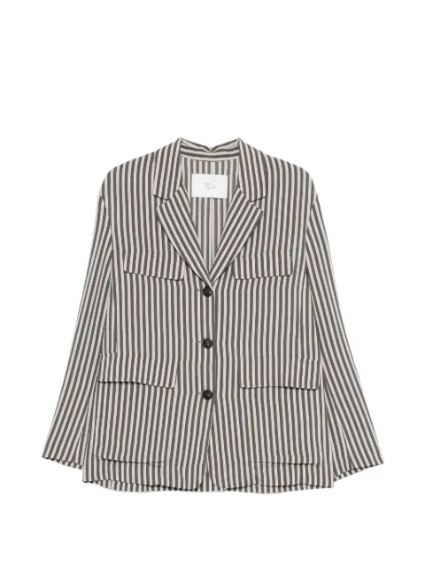 Tela Tangeri striped pocket blazer