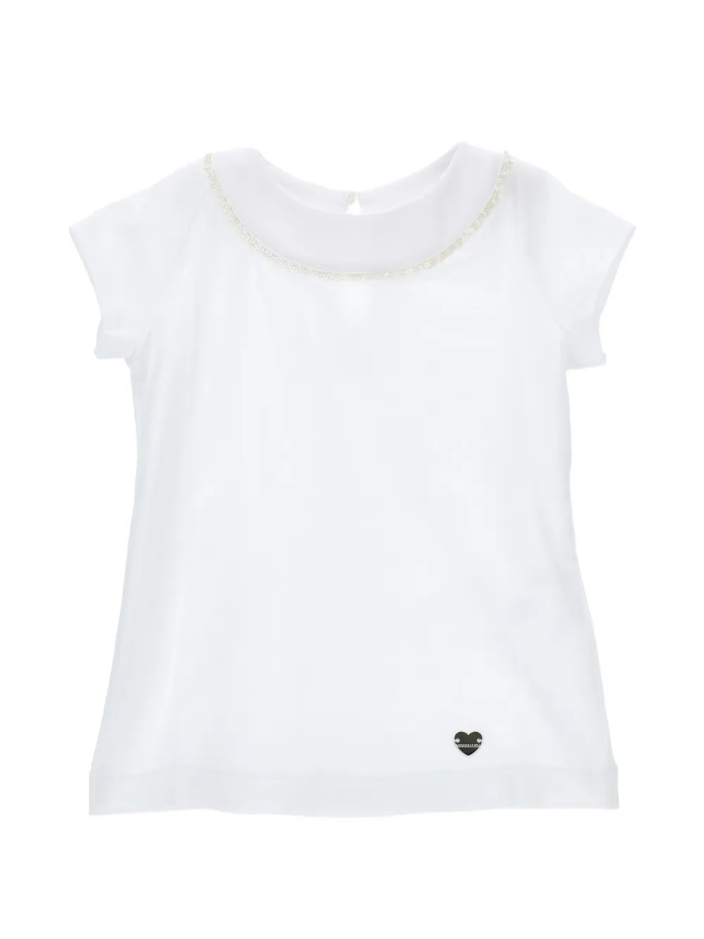Monnalisa sequin-embellished T-shirt - Bianco