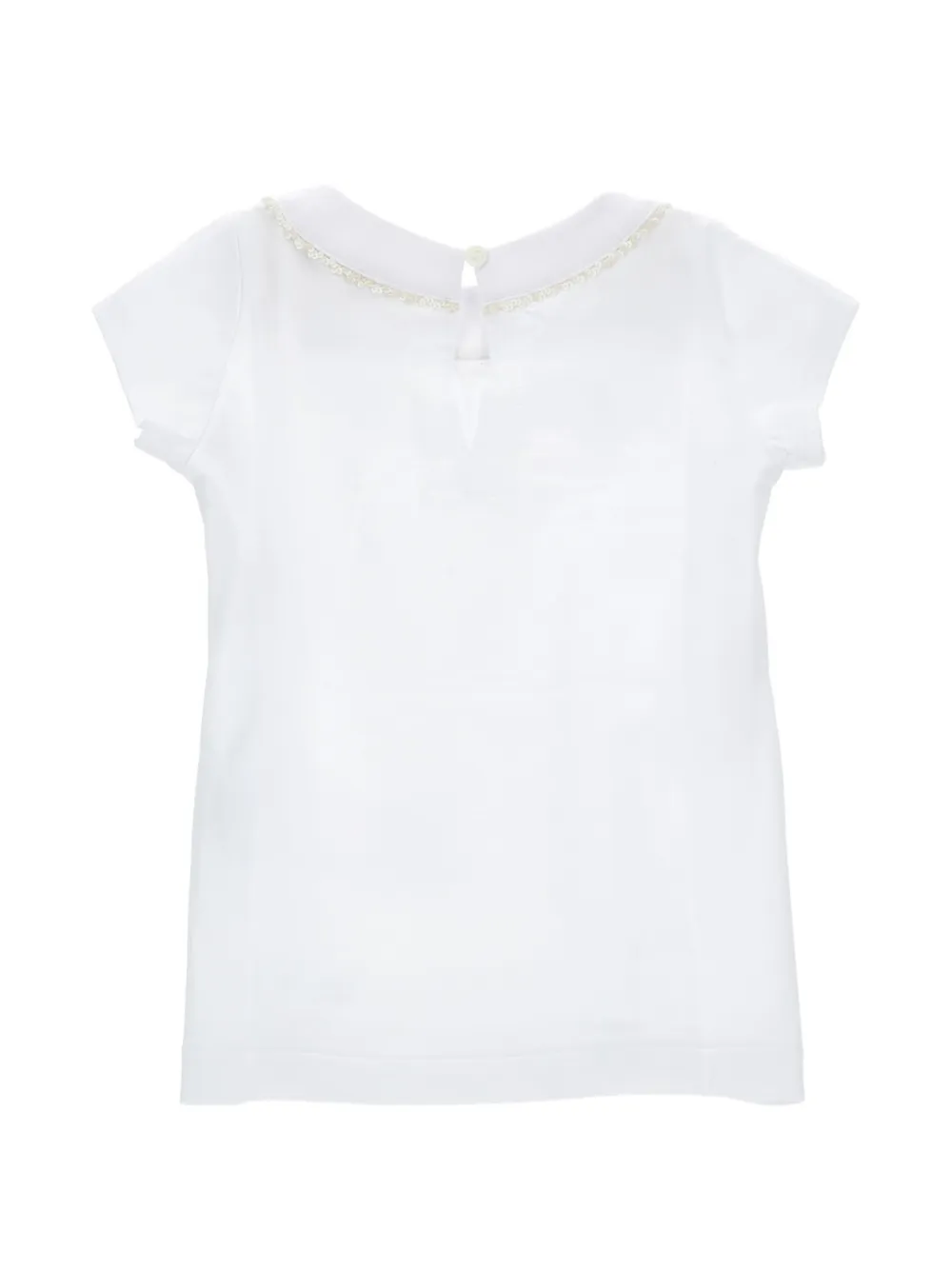 Monnalisa T-shirt met pailletten Wit