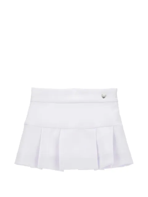 Monnalisa pleated logo-plaque skirt