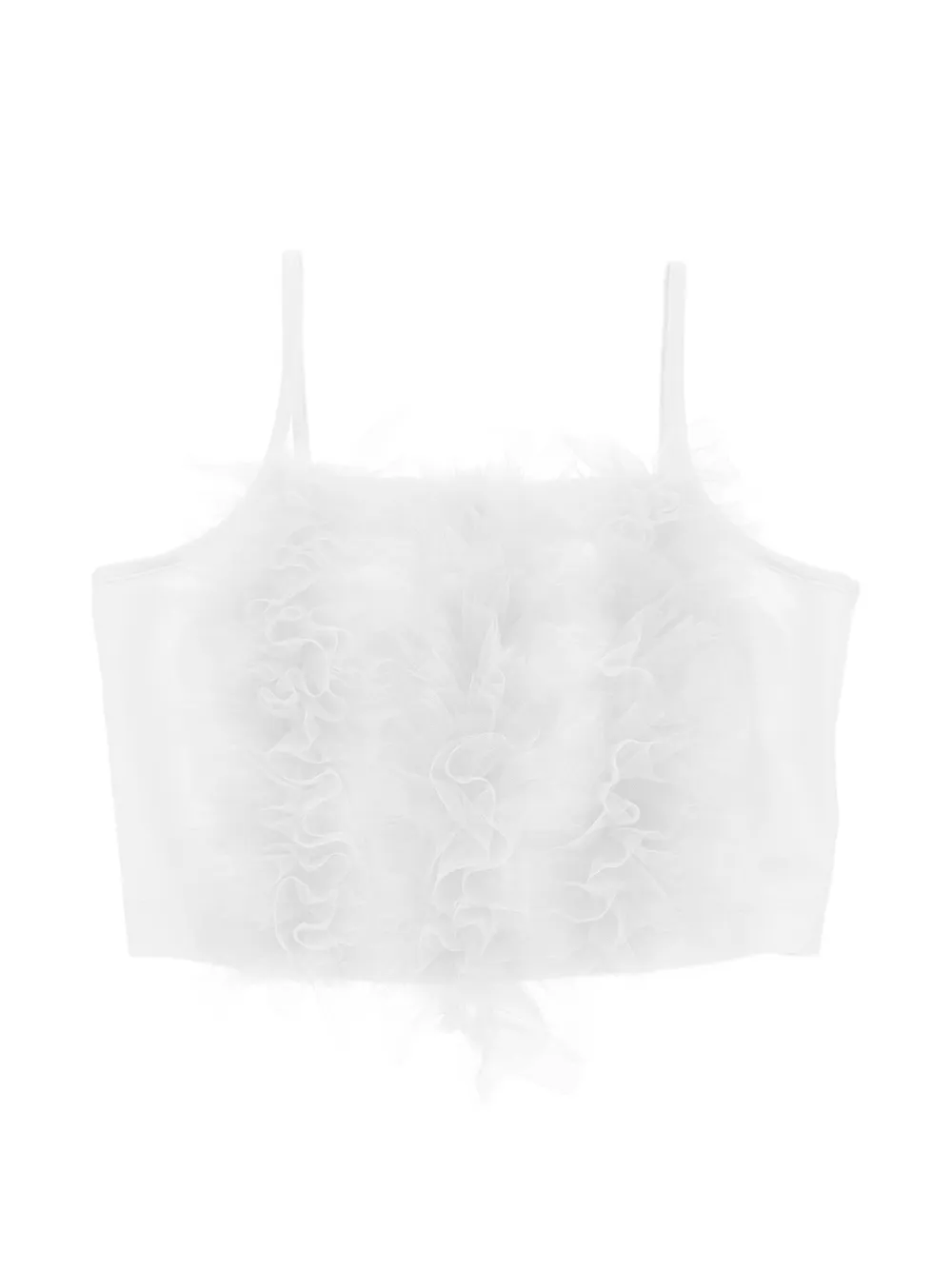 Monnalisa ruffled top - Bianco