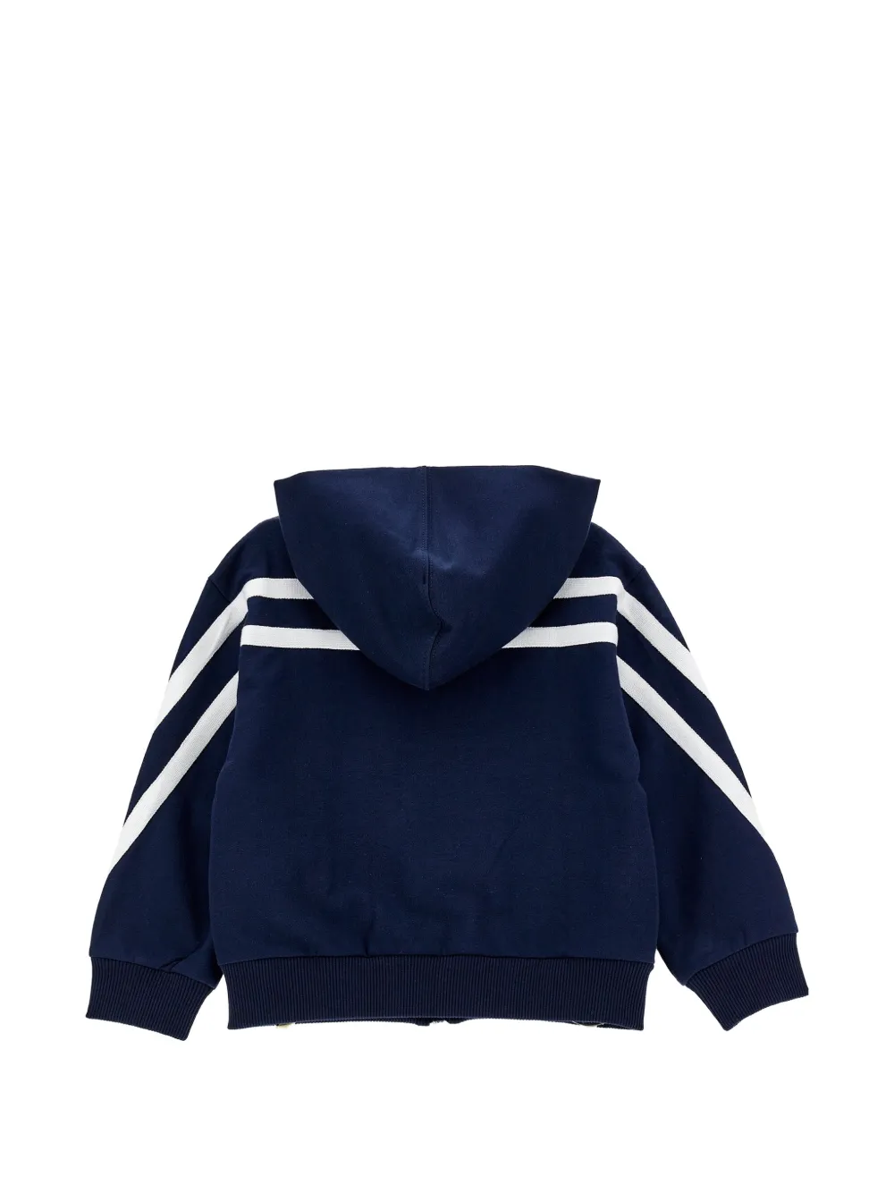 Monnalisa Hoodie verfraaid met stras en zijstreep Blauw