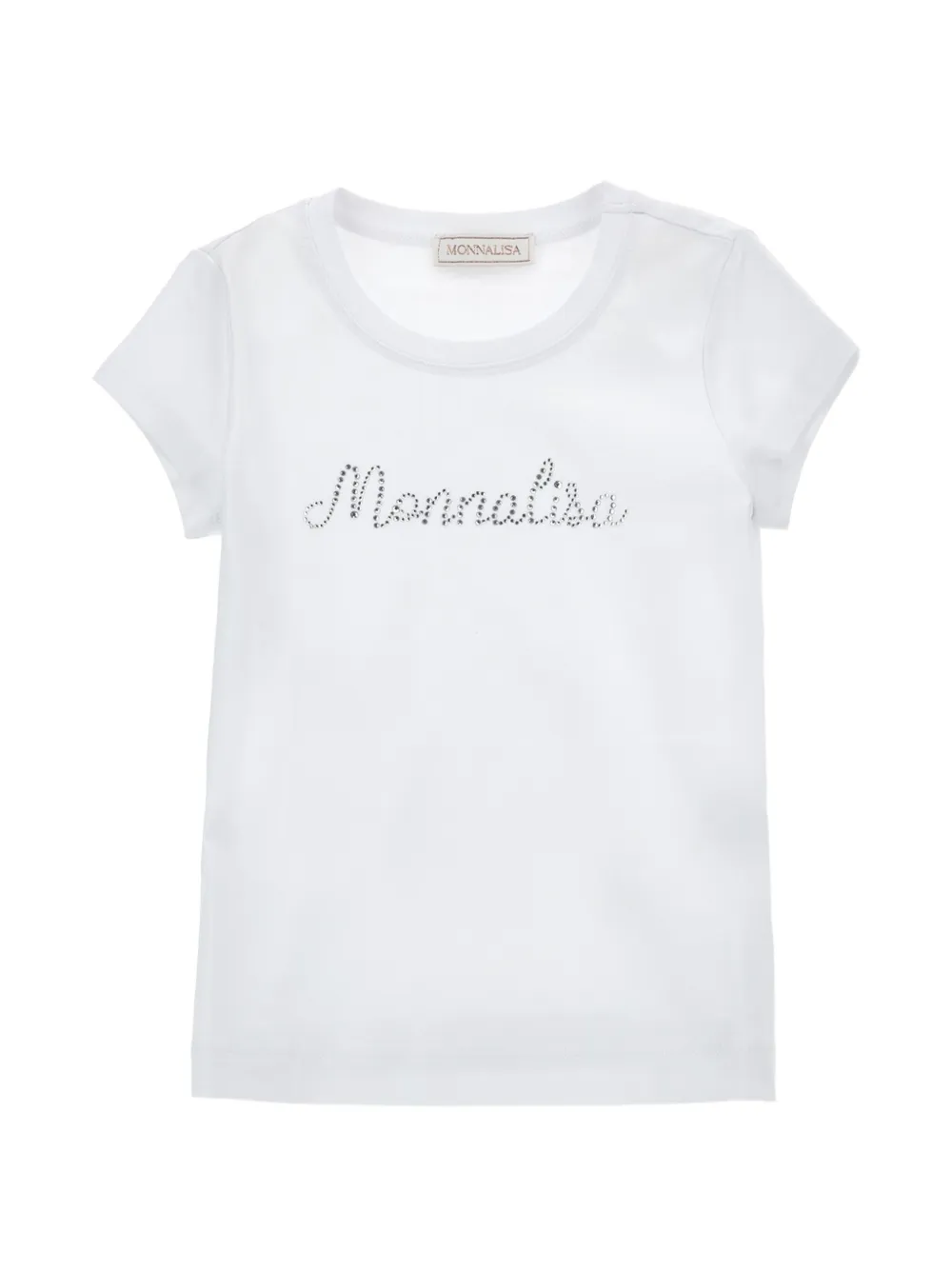Monnalisa rhinestone-embellished T-shirt - Bianco