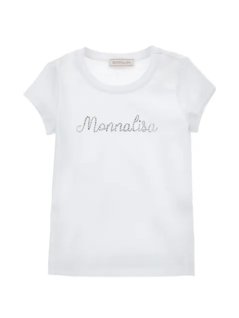 Monnalisa rhinestone-embellished T-shirt