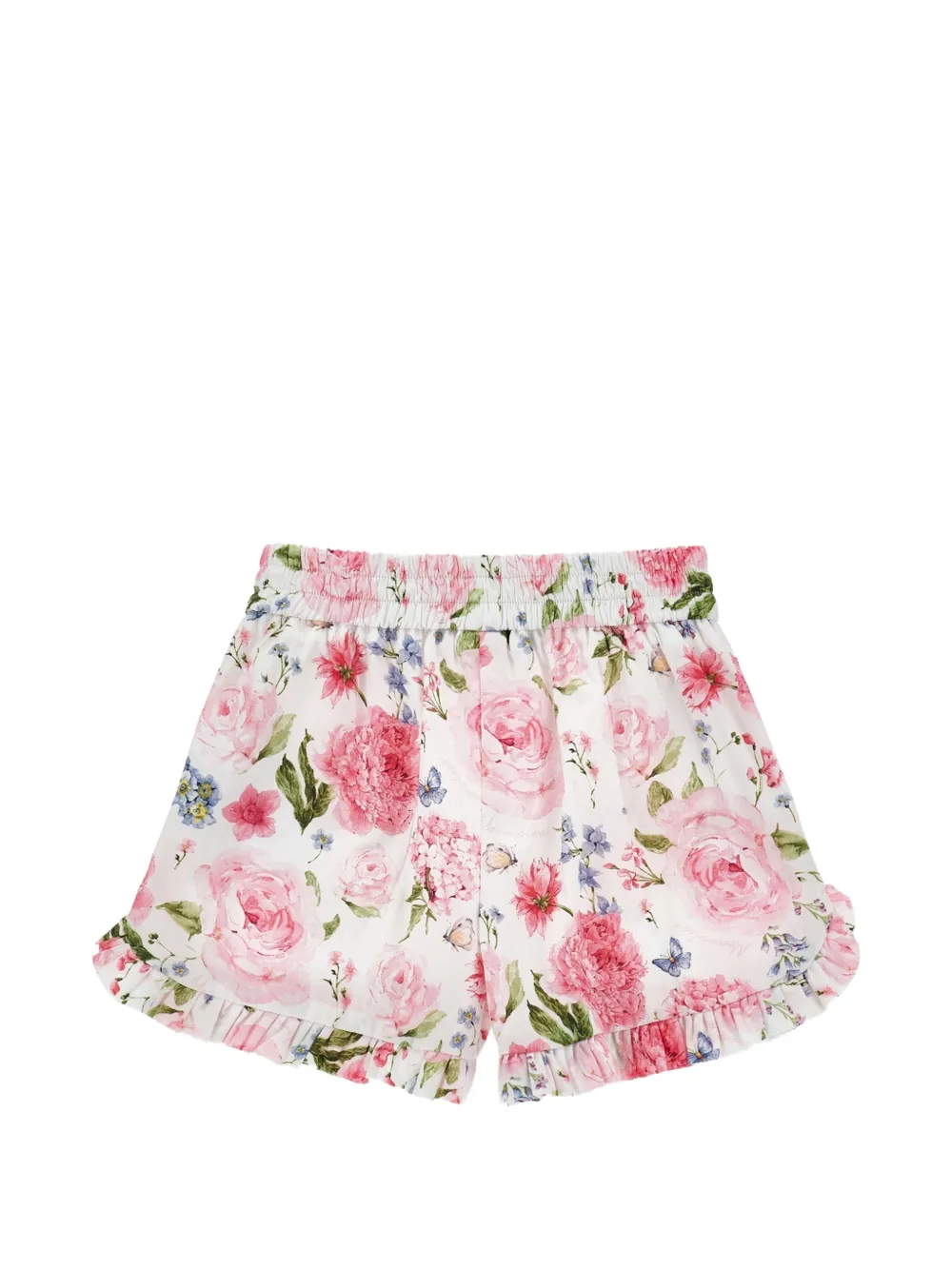 Monnalisa floral-print ruffled shorts - Bianco