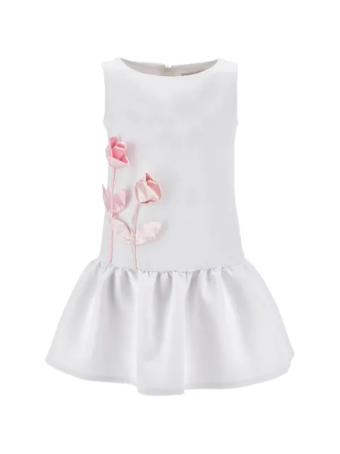 Monnalisa vestido con aplique floral