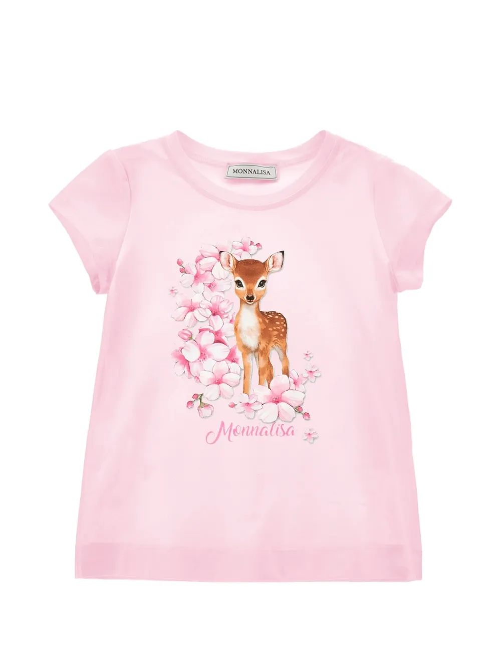 Monnalisa deer-print T-shirt - Rosa