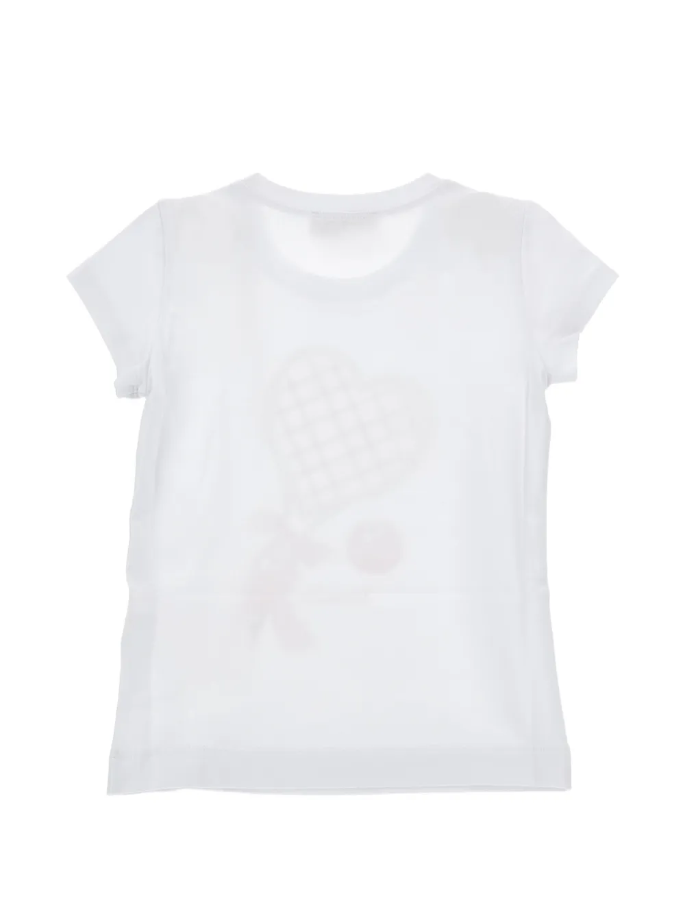Monnalisa T-shirt met racketprint Wit