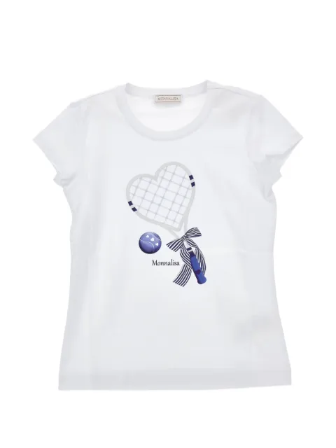 Monnalisa playera con estampado de raqueta