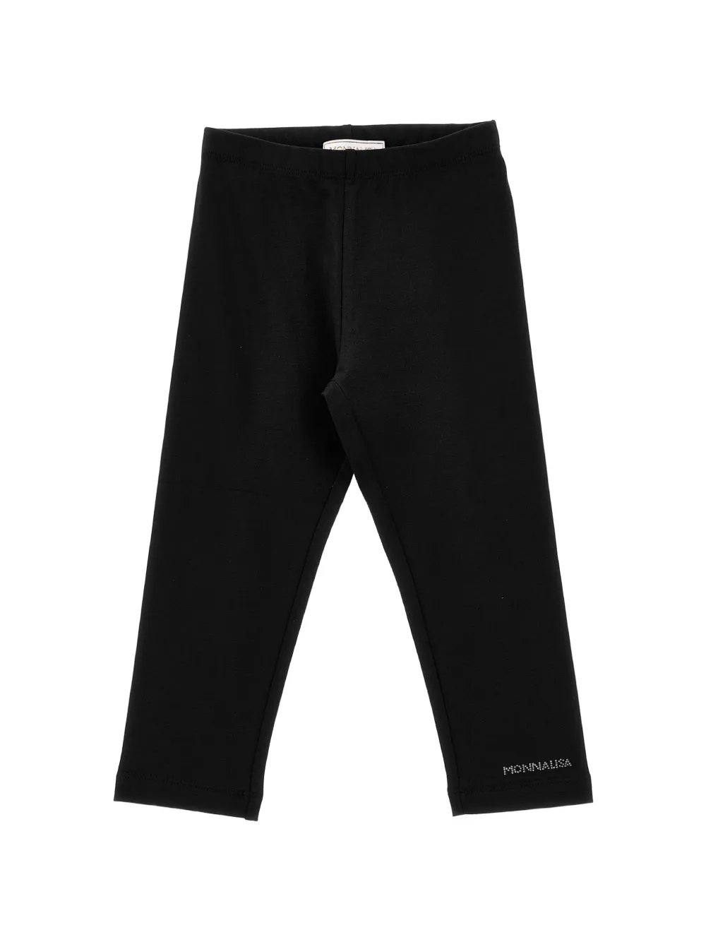 Monnalisa rhinestone-embellished leggings - Nero
