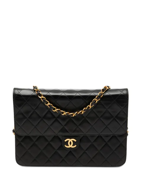 CHANEL Pre-Owned 1997-1999 ミディアム ココマーク マトラッセ ラムスキン ハーフシングルフラップ ショルダーバッグ