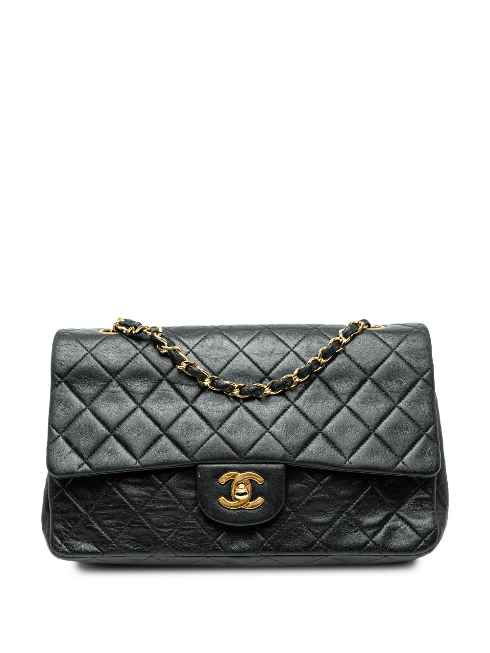 CHANEL Pre-Owned 1989-1991 Medium Classic Lambskin Double Flap shoulder bag - Nero