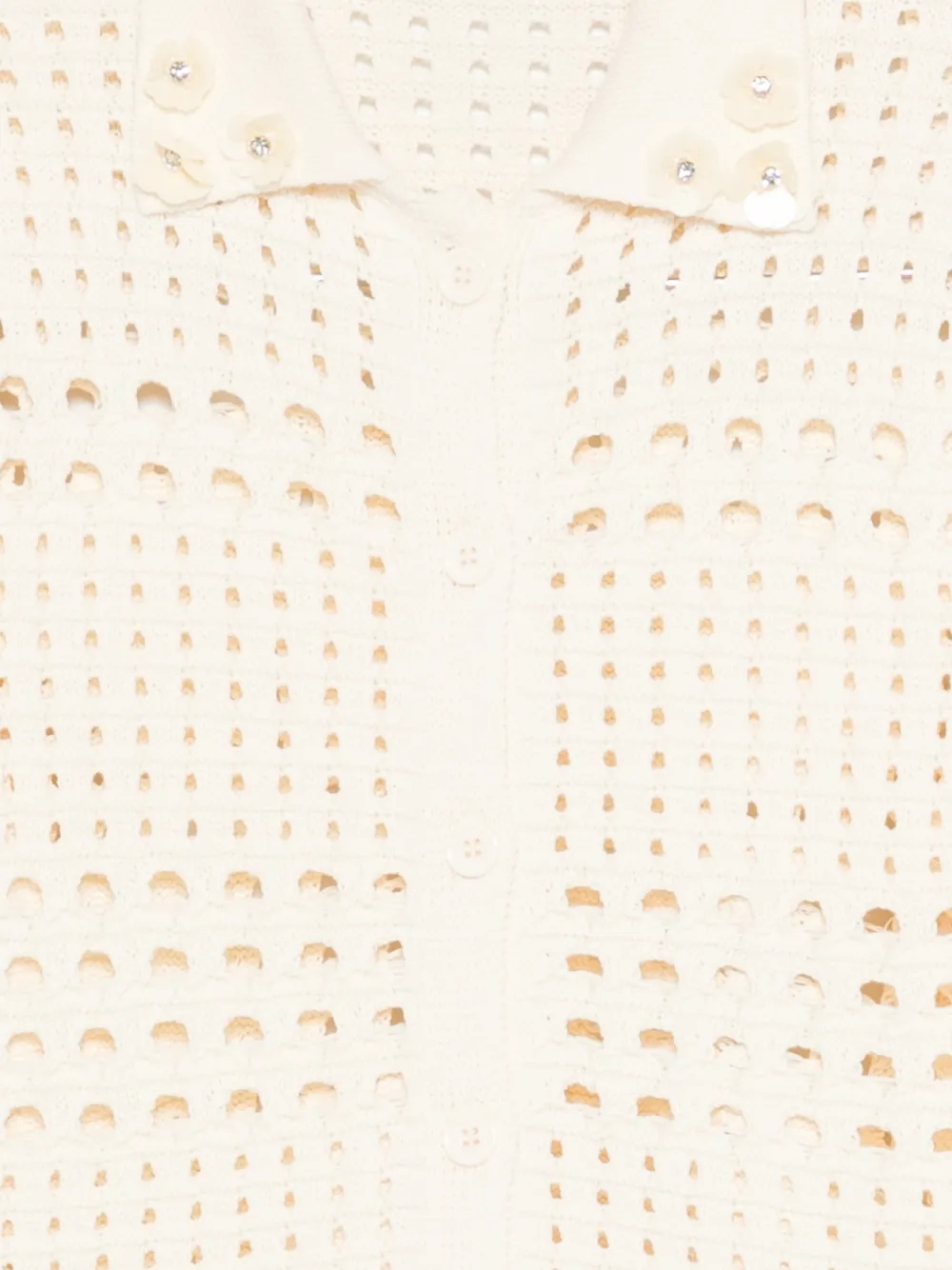  Boss Floral Appliqué Cardigan - Neutrals 