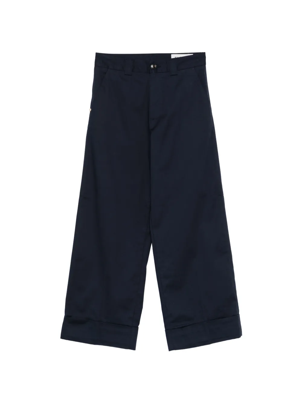 White Sand cuffed ample trousers - Blu
