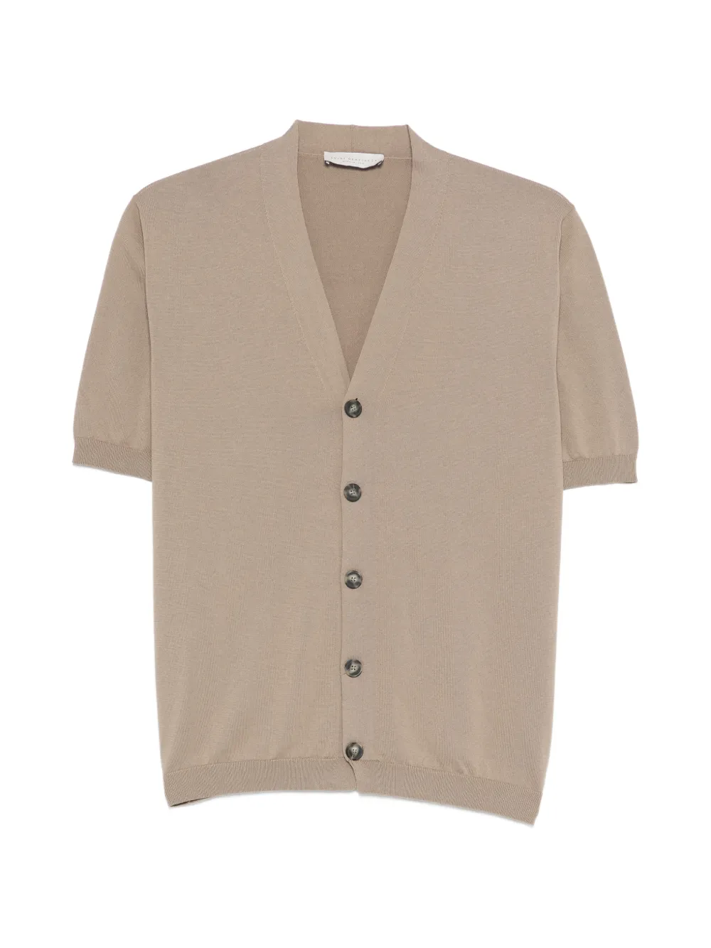 LUIGI GENTILE button short-sleeve cardigan - Toni neutri