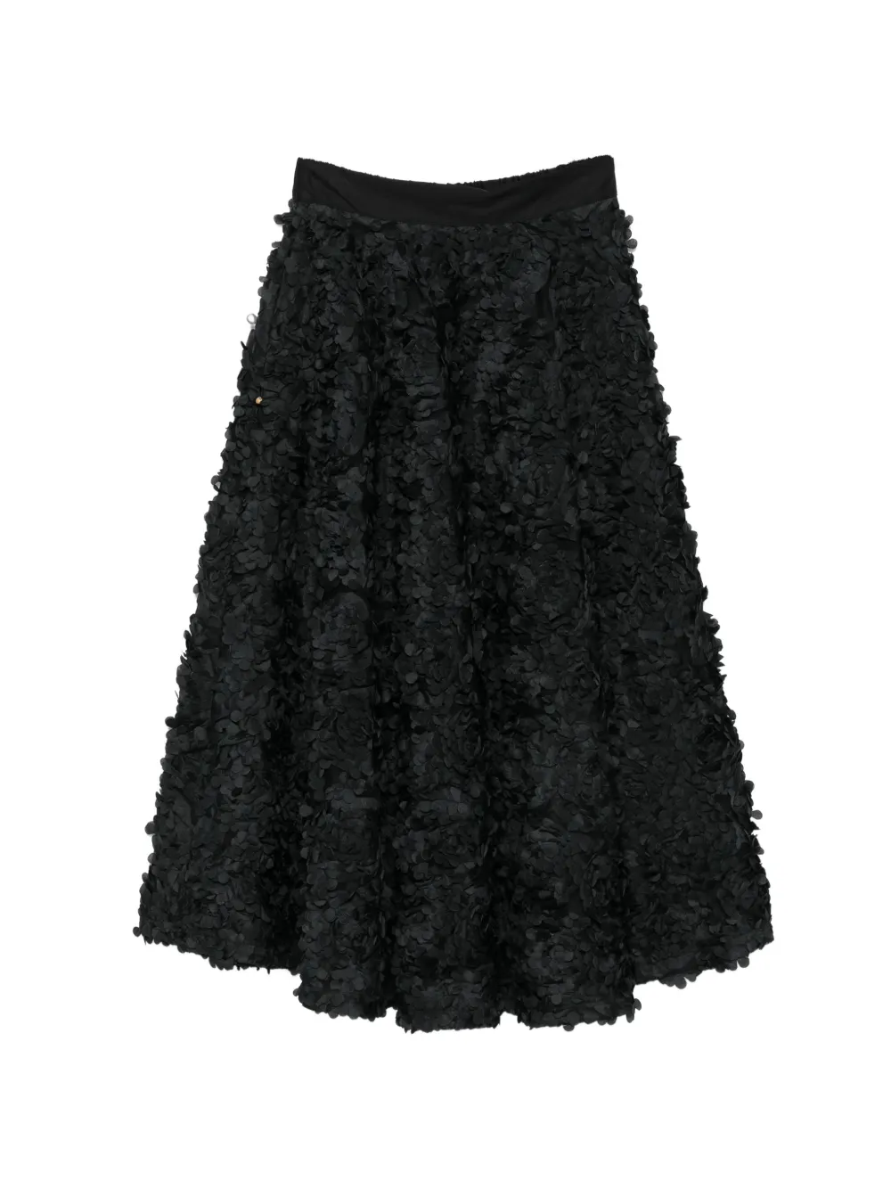 White Sand Jodie floral-detail midi skirt - Nero