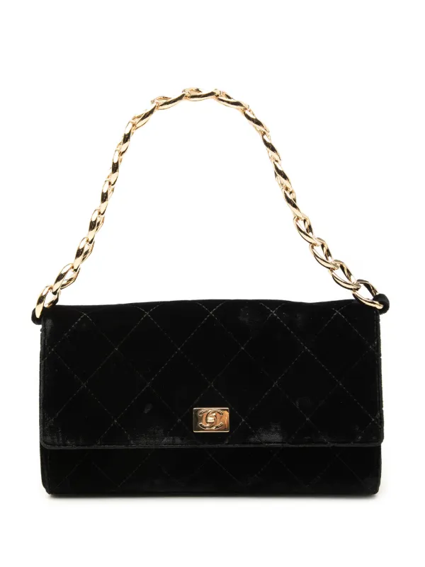CHANEL Pre-Owned 2002-2003 ココマーク キルティング ベルベット