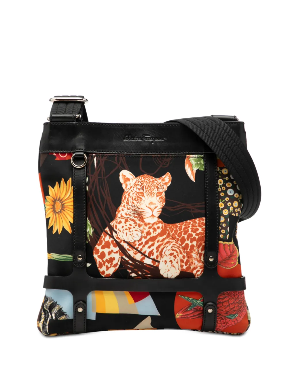 Ferragamo Pre-Owned 1990-2010 Nylon Jungle Safari crossbody bag - Nero