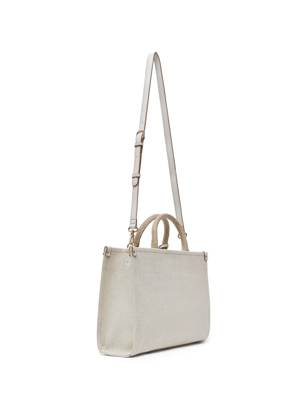  Liu Jo Medium Jacquard Charm Tote Bag - Neutrals 