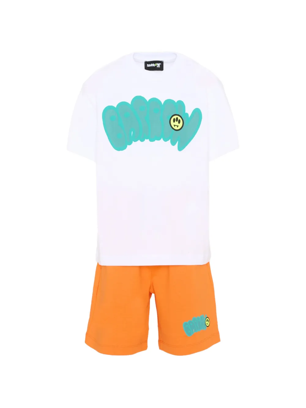 Barrow kids graphic-print shorts set - Bianco