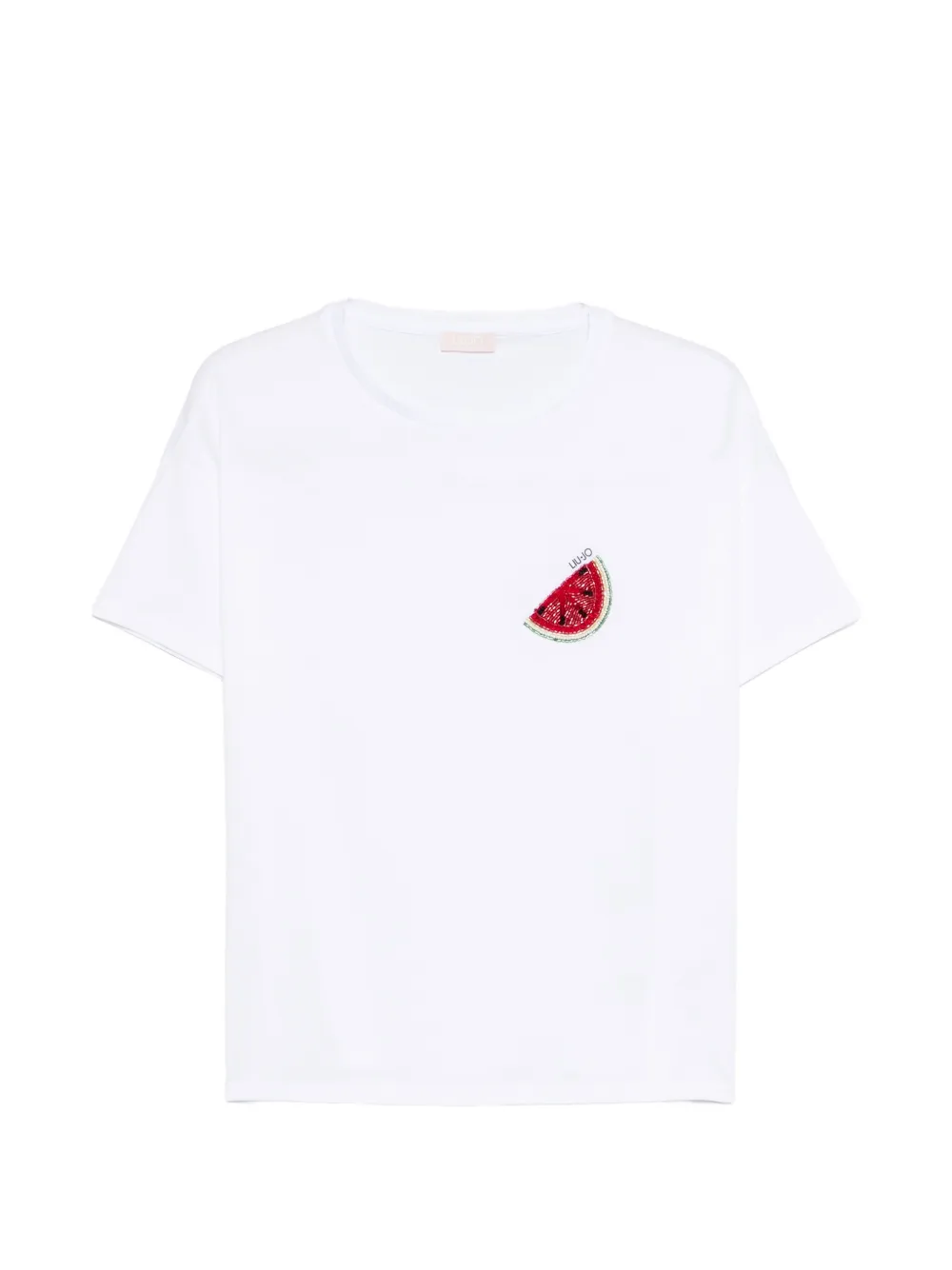 LIU JO crew-neck embroidered T-shirt - Weiß