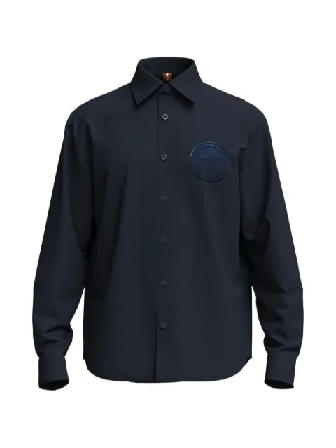 BOSS Camisa com botões e detalhe de aplicação