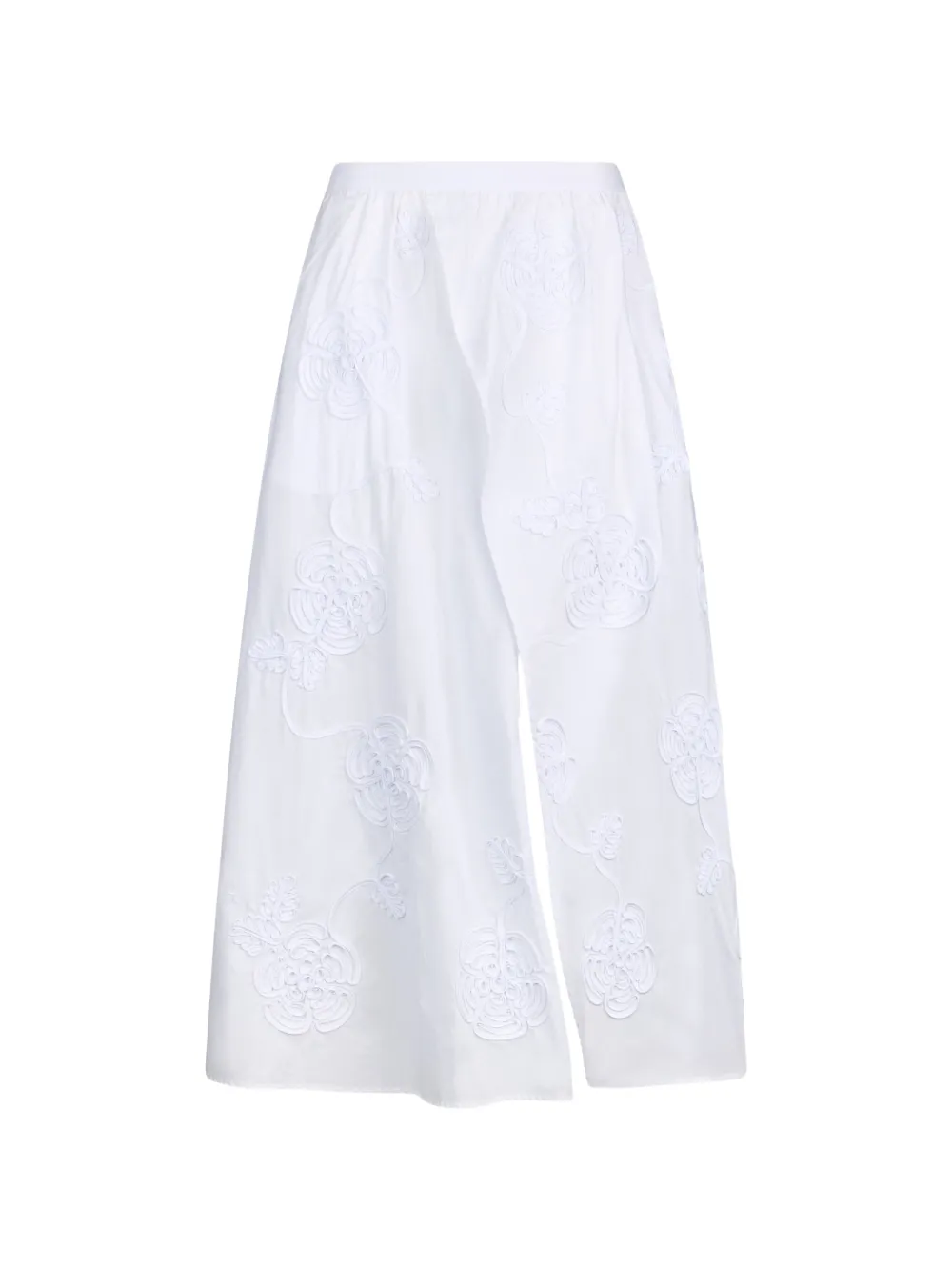 LIU JO embroidery slit midi skirt - Weiß