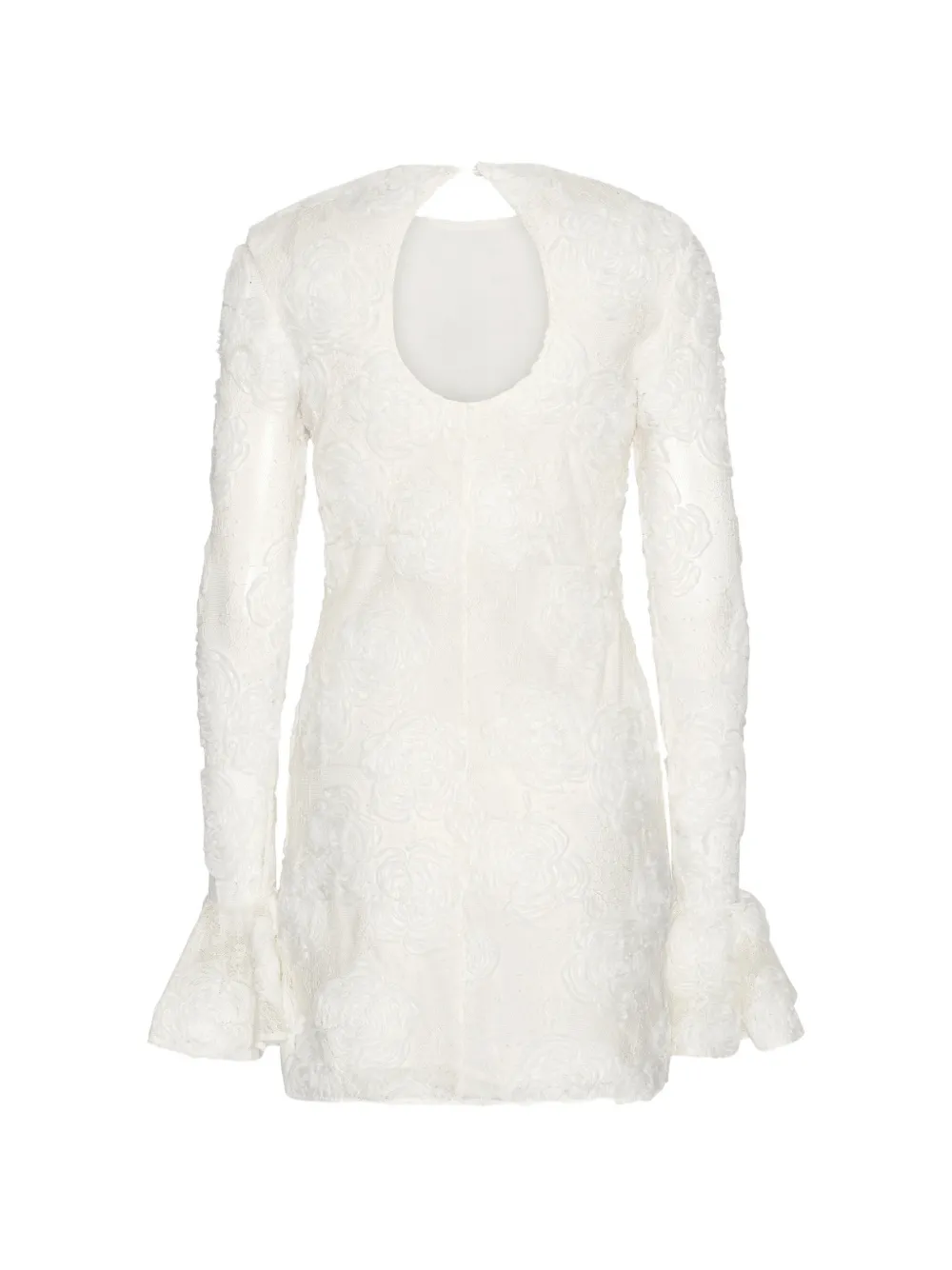 ROTATE BIRGER CHRISTENSEN Flower mesh mini-jurk Beige
