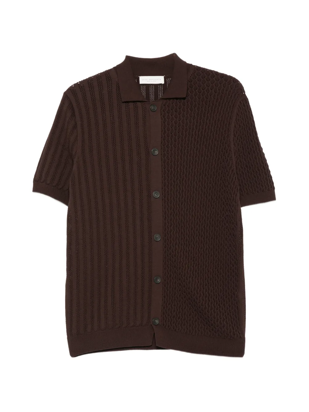 LUIGI GENTILE textured short-sleeve shirt - Braun
