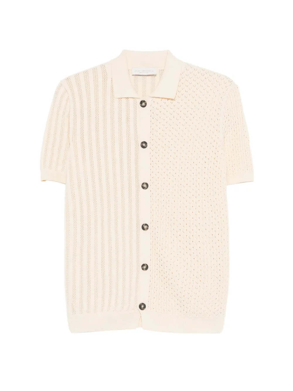 LUIGI GENTILE button textured shirt - Toni neutri