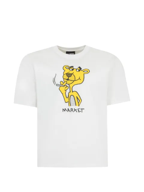 MARKET yellow-panther T-shirt