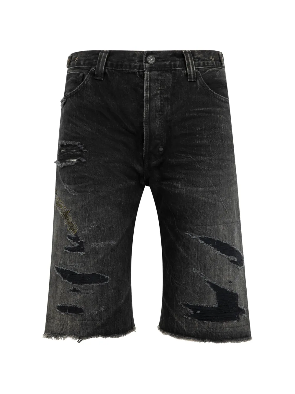 Mastercraft Union ripped shorts - Nero